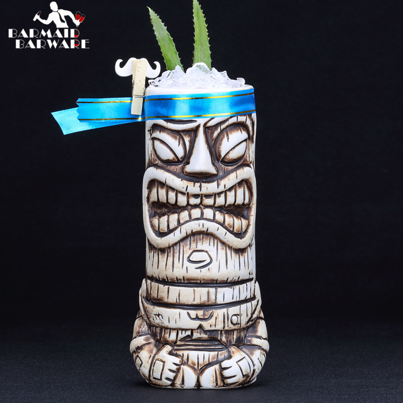 Wine Beer Europe - Taza Tiki de cerámica de 600ml,