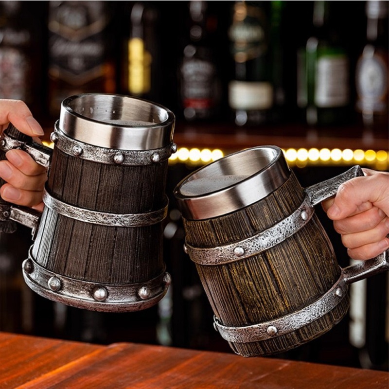 Taza de cerveza estilo madera  - Wine Beer Europe reseña y precio